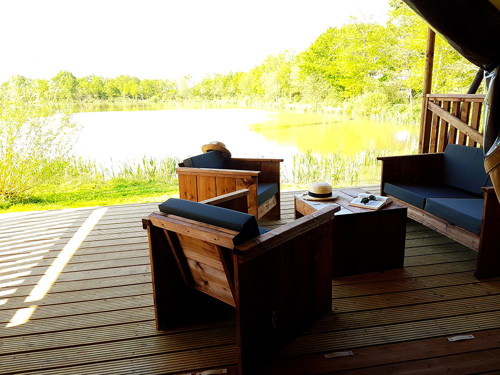 Campilo Camping Vendee Lodge Du Lac Terrasse Vue Lac