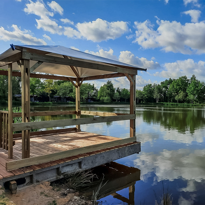 full nature at a campsite in vendee